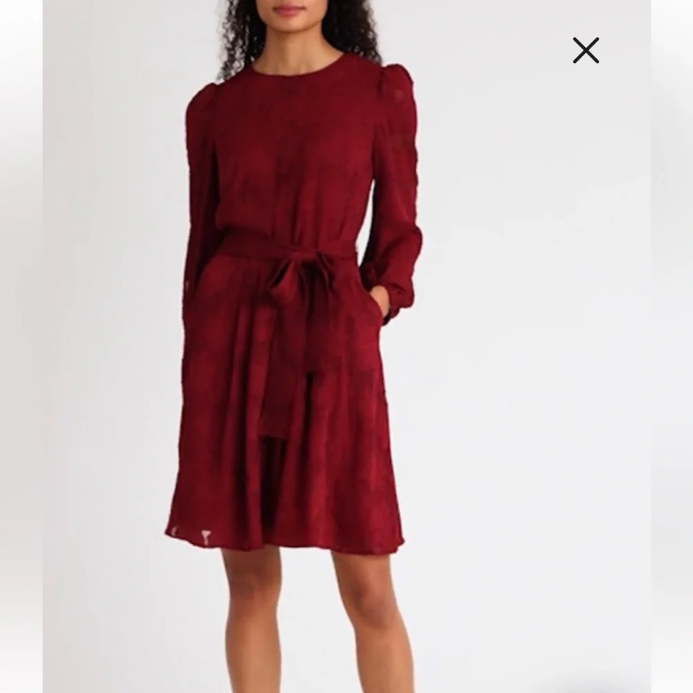 Eliza J Floral Burnout Long Sleeve Fit & Flare Dress NWT - Picture 13 of 13